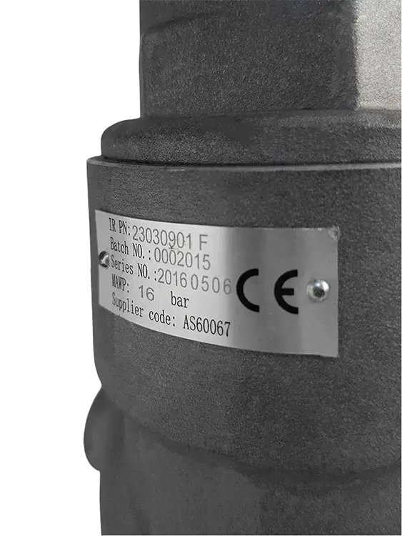 Válvula de retención de presión mínima Ingersoll Rand - 23030901 2.5" salida/ 3" entrada